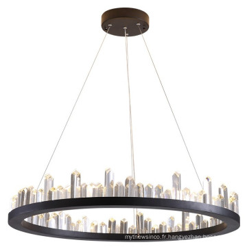 Lampe à suspension moderne en cristal de style nouveau